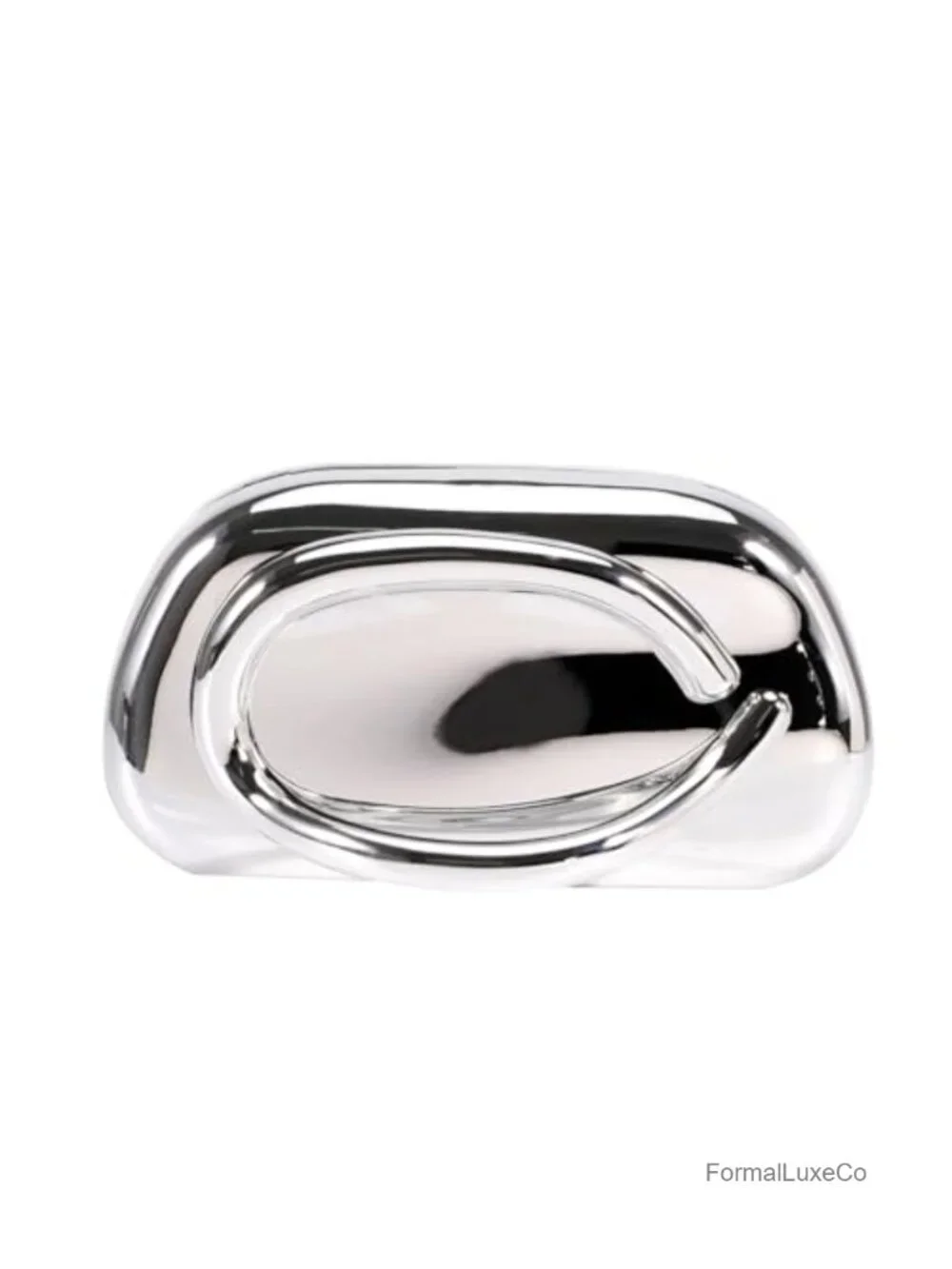 Acrylic Evening Clutch Purse Metal Handle Crossbody Shoulder Bag Wedding Party